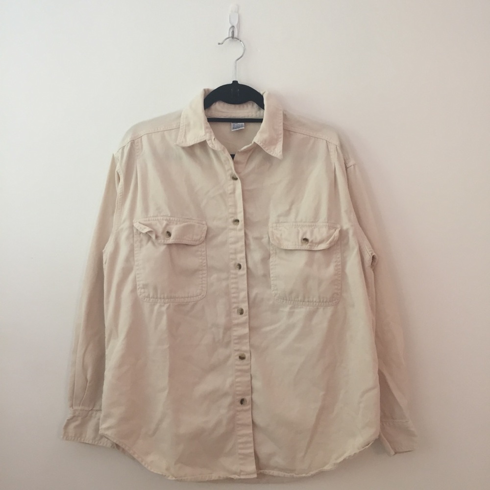 Ivory Oversized button down shirt